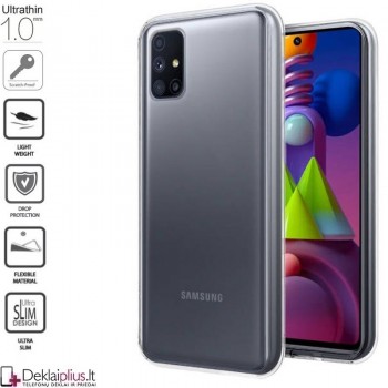 Silikoninis dėklas- permatomas (Samsung M51)